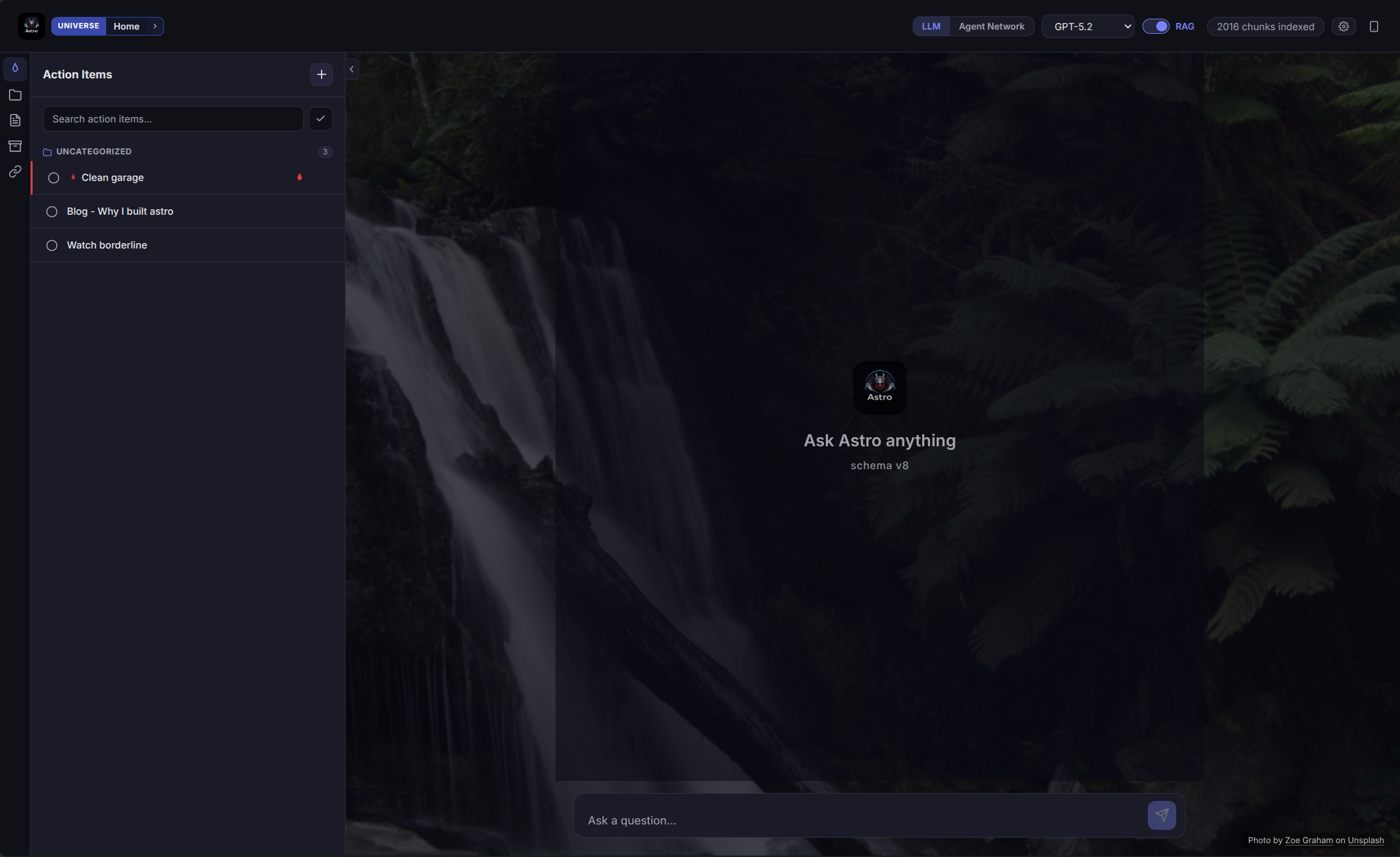Action Items — Track tasks with priorities, due dates, and category organization