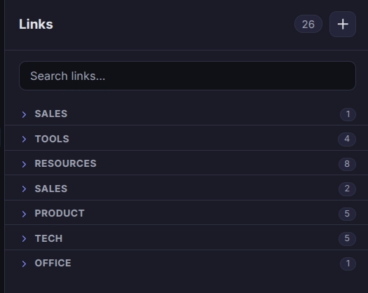 Bookmarks — Save, organize, and search your links by category